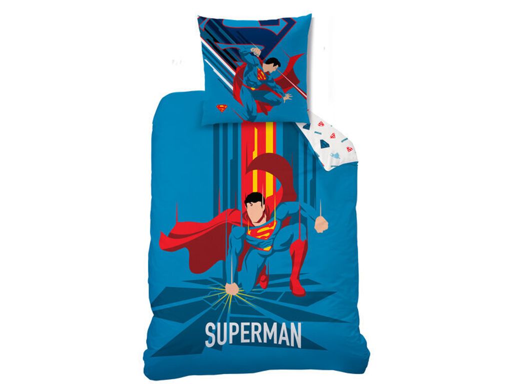 Superman Bettbezug Supera - 140 x 200 + 63 x 63 cm - Produktbild 
