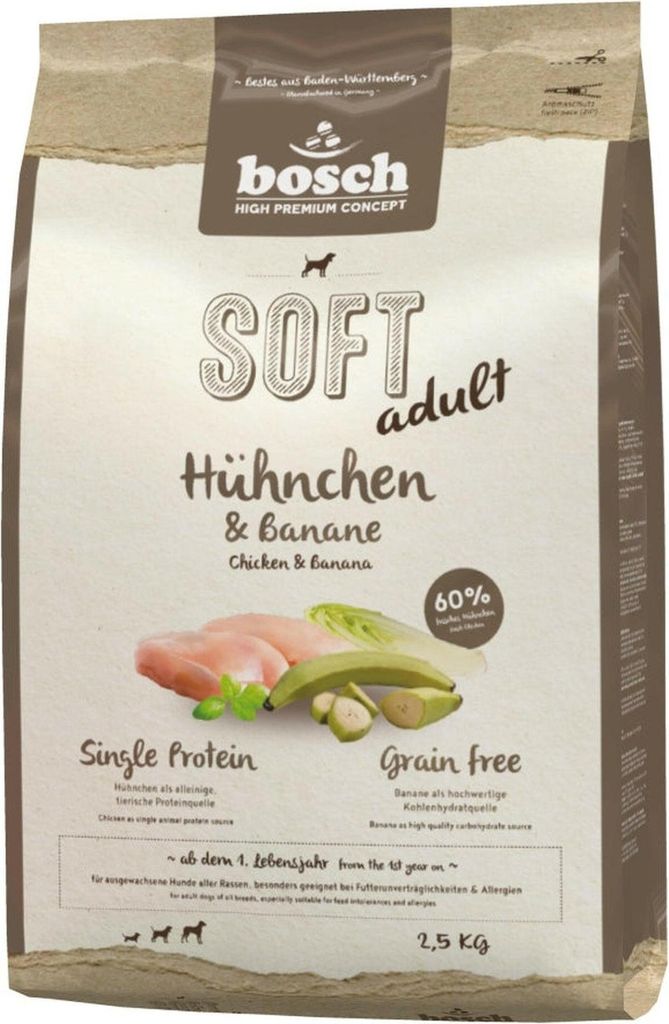 bosch Tiernahrung SOFT Adult Hühnchen & Banane 2.5kg, Produktbild 