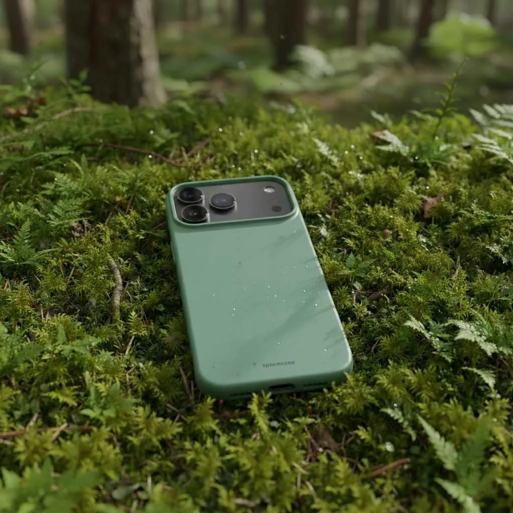 Étui iPhone 17 Pro Spacecase silicone vert foncé idéal usage quotidien