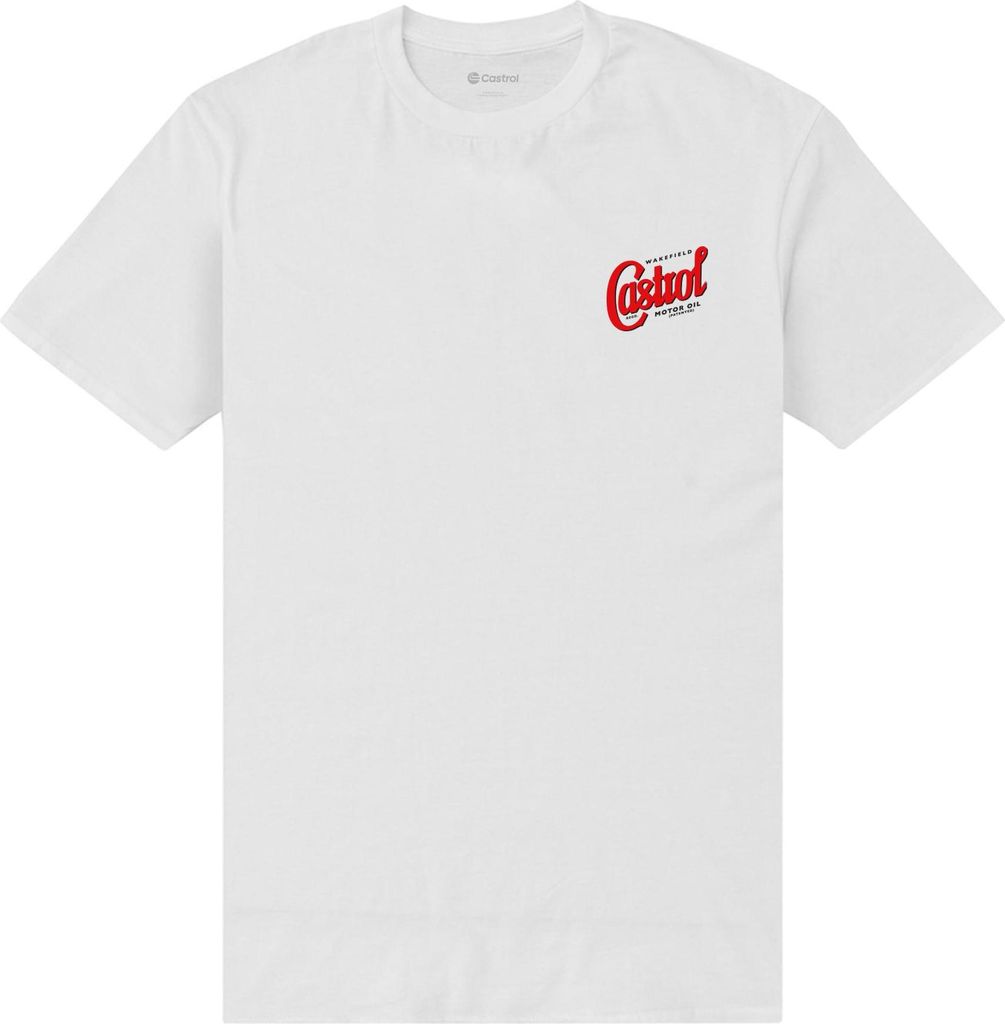 Castrol - "Wakefield" T-Shirt für Herren/Damen Uni PN359 (S) (Weiß)