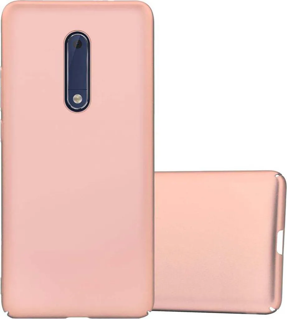 Cadorabo Custodia per Nokia 3 2017 in ORO ROSA METALLO - Rigida Cover Protettiva Sottile con Bordo Protezione - Back Hard Case Ultra Slim Bumper Antiurto Guscio Plastica