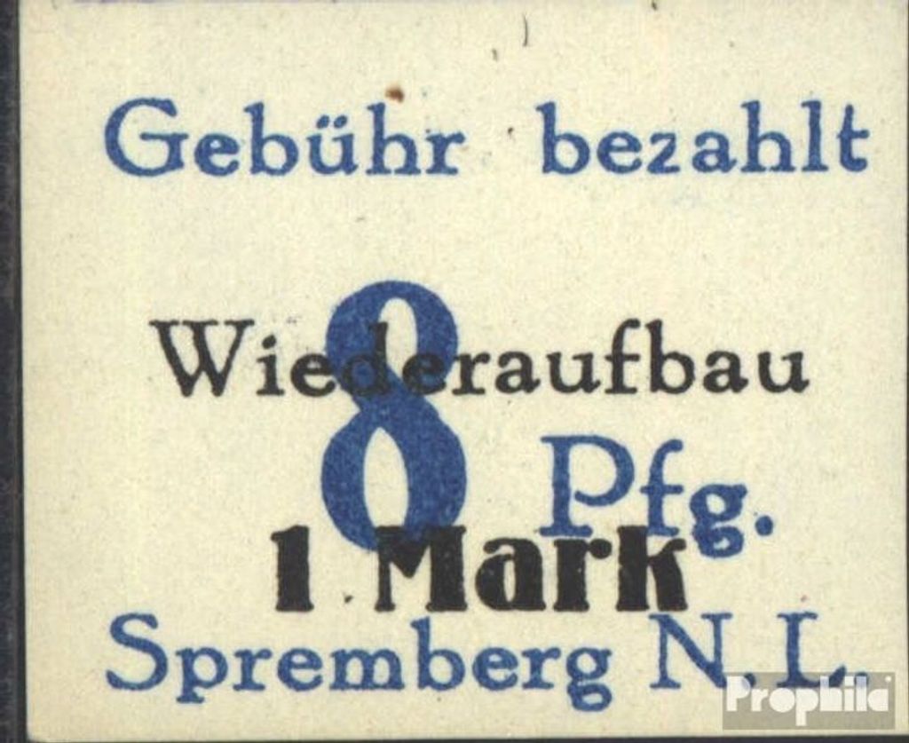Briefmarken Spremberg (Niederlausitz) 1946 Mi 21B XI verstümmeltes z postfrisch Ziffern
