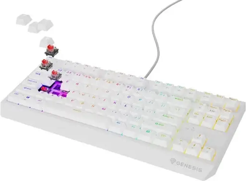 Clavier Gaming Compact Genesis Thor 230 TKL Blanc pour Setup Gaming - 8