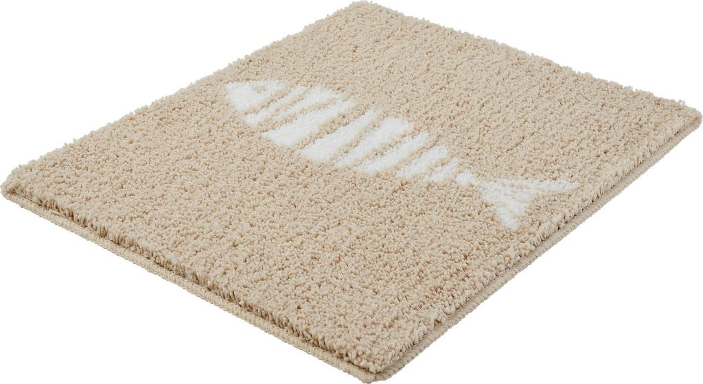 Kleine Wolke Badteppich FISH Sandbeige 50 x 60 cm Produktbild 