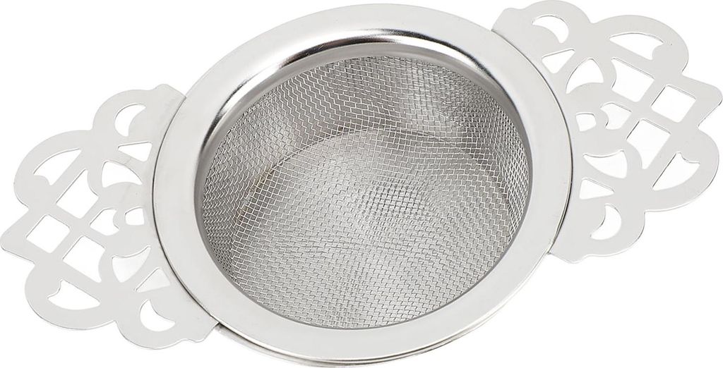 Tee-Ei-Filter 304 Edelstahl isoliert Basis feinmaschiges Teesieb Schale für Brauerei Filter Teeblätter Blume Stil natürliche Farbe