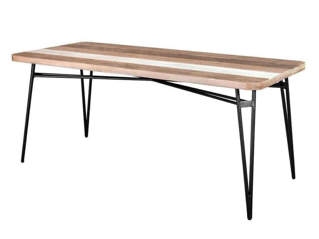 Adesso ADESD05-180 Retro Esstisch 180cm Akazienholz und schwarzes Metall