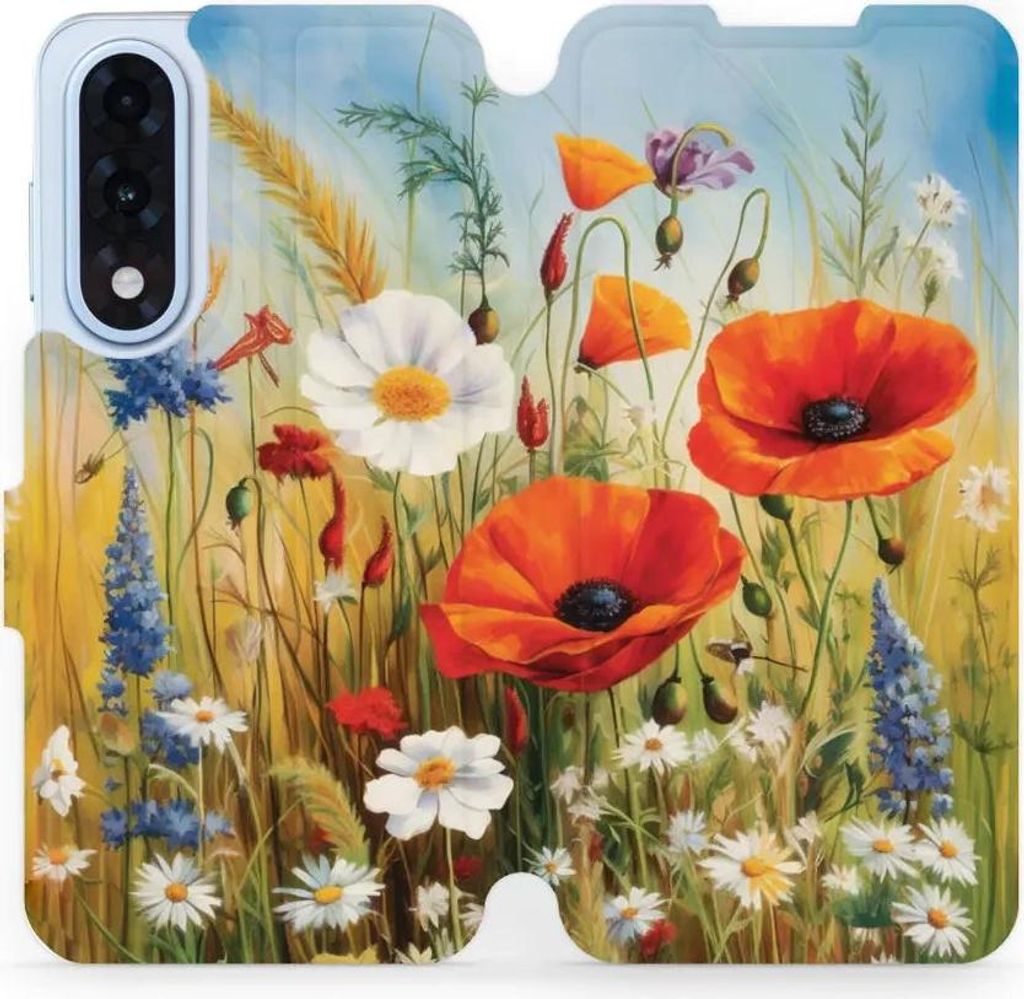 Handyhülle mit klappe für OnePlus Nord 5, Mobiwear Book, Wiesenblumen
