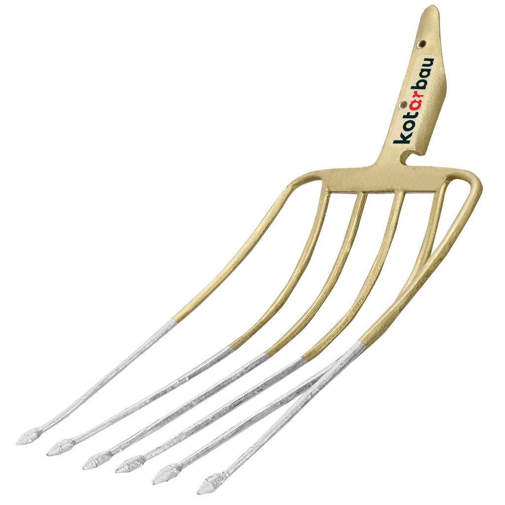 KOTARBAU Forke 6 Zinken Heugabel Mistgabel Mistforke Gartengabel Gartenforke Dunggabel Spatengabel Gabel für Garten Drahtgabel für Garten und L...