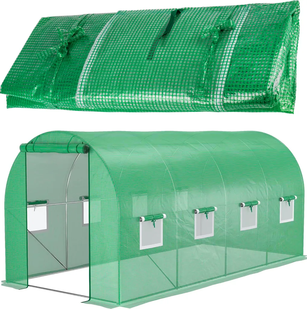 Copertura Ricambio Serra 10mq MalTec Verde 2.5x4x2m 140g/m² UV