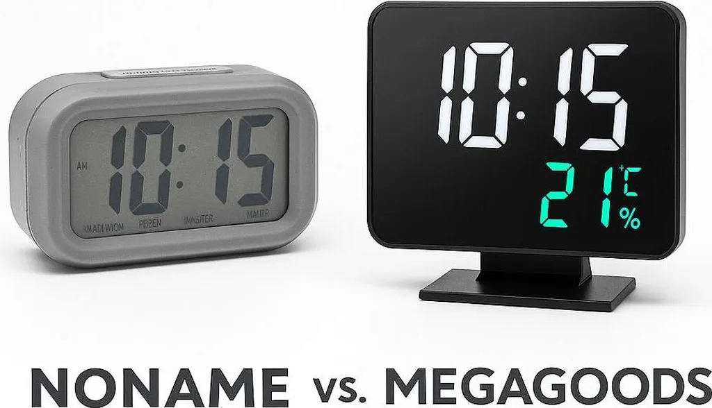 Réveil à projection LED avec température et snooze - Modèle Digital FR