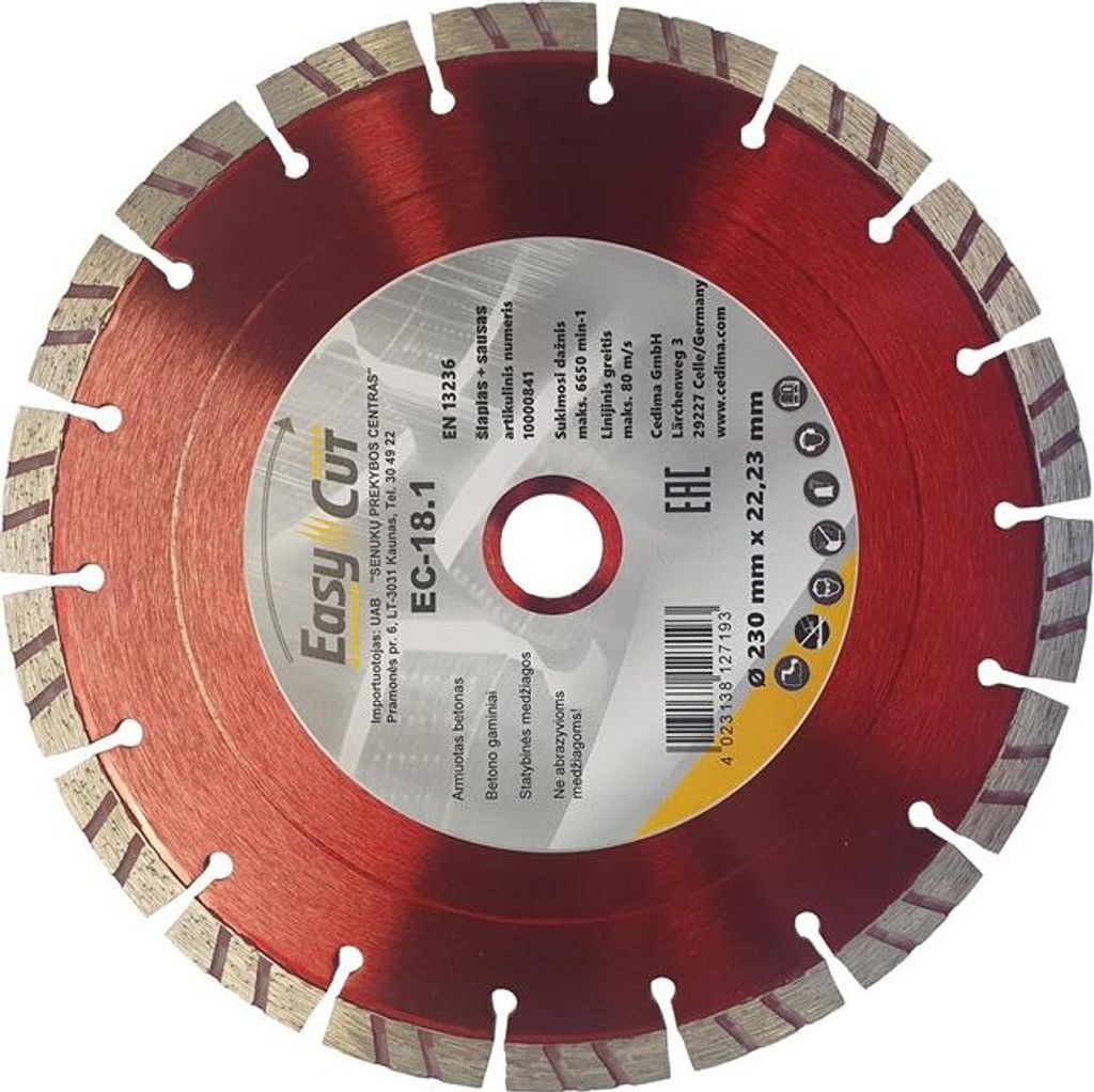 Cedima Diamond Segmental Cutting Blade 350X3,2