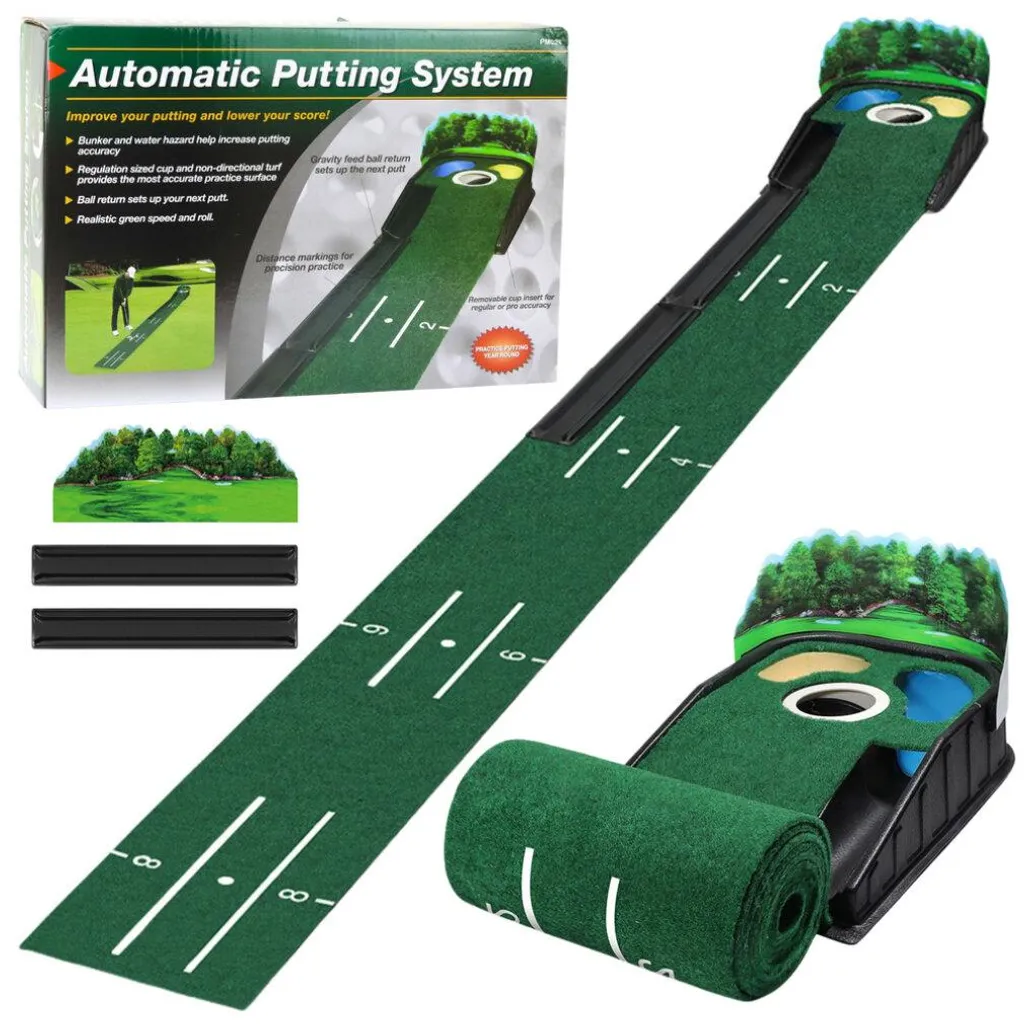 Tapis d'entraînement de golf en feutre 175cm pour analyse du swing