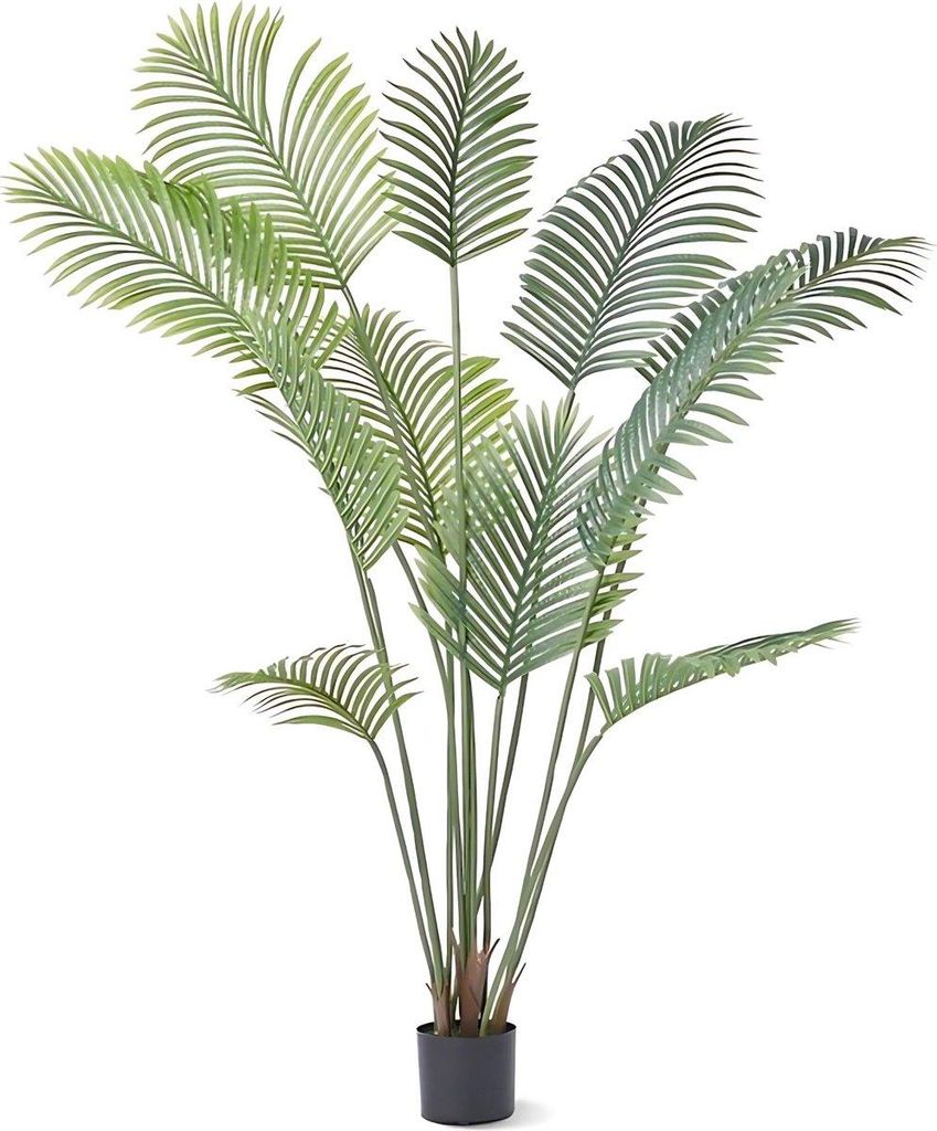 Künstliche Areca-Catechu-Pflanze – Palmbaum in Topf – Für Innen & Außen – Künstliche Blumen – Geruchlos – 182cm