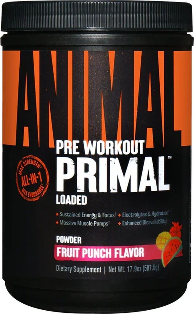 Universal Animal | Animal Primal Preworkout | Comprehensive Preworkout Formula Fruit Punch