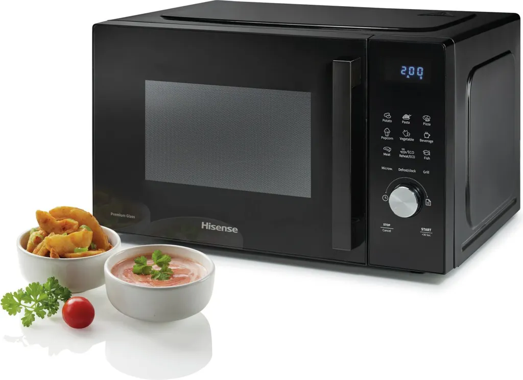 Hisense Micro-ondes Solo 23L 800W Noir - Commandes Sensitives Tactiles