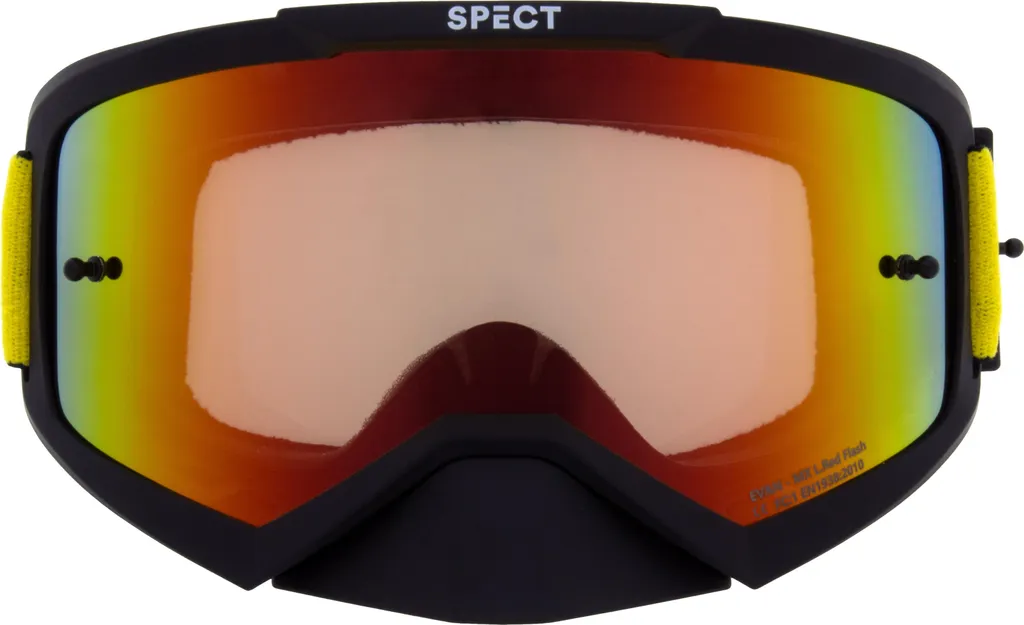 Lunettes de motocross Red Bull Spect EVAN noires lentille rouge-jaune
