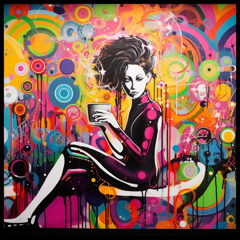 Poster 90x90cm Leben Durch Graffiti