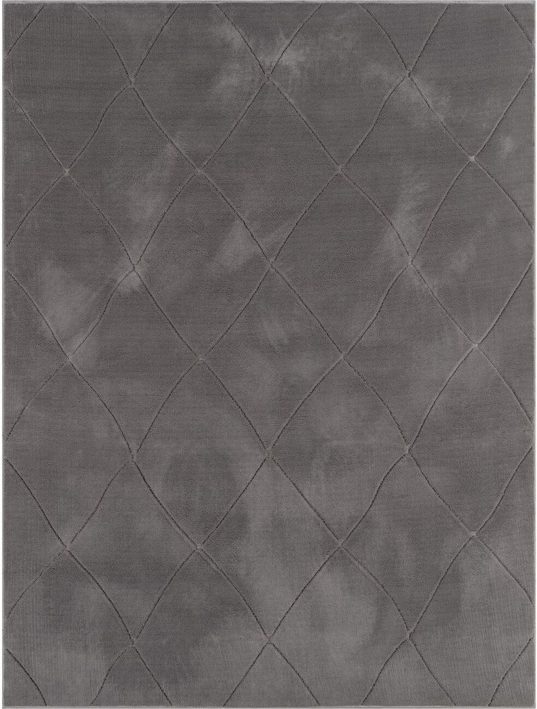 TT Home Wohnzimmer Teppich Esszimmer Kurzflor Skandi Design Rauten Deko 3D Weich Größe 60x100 cm