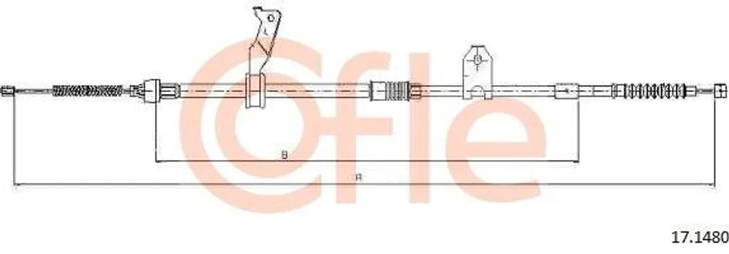 Câble de frein à main pour Toyota Avensis COFLE 17.1480 OE 46430