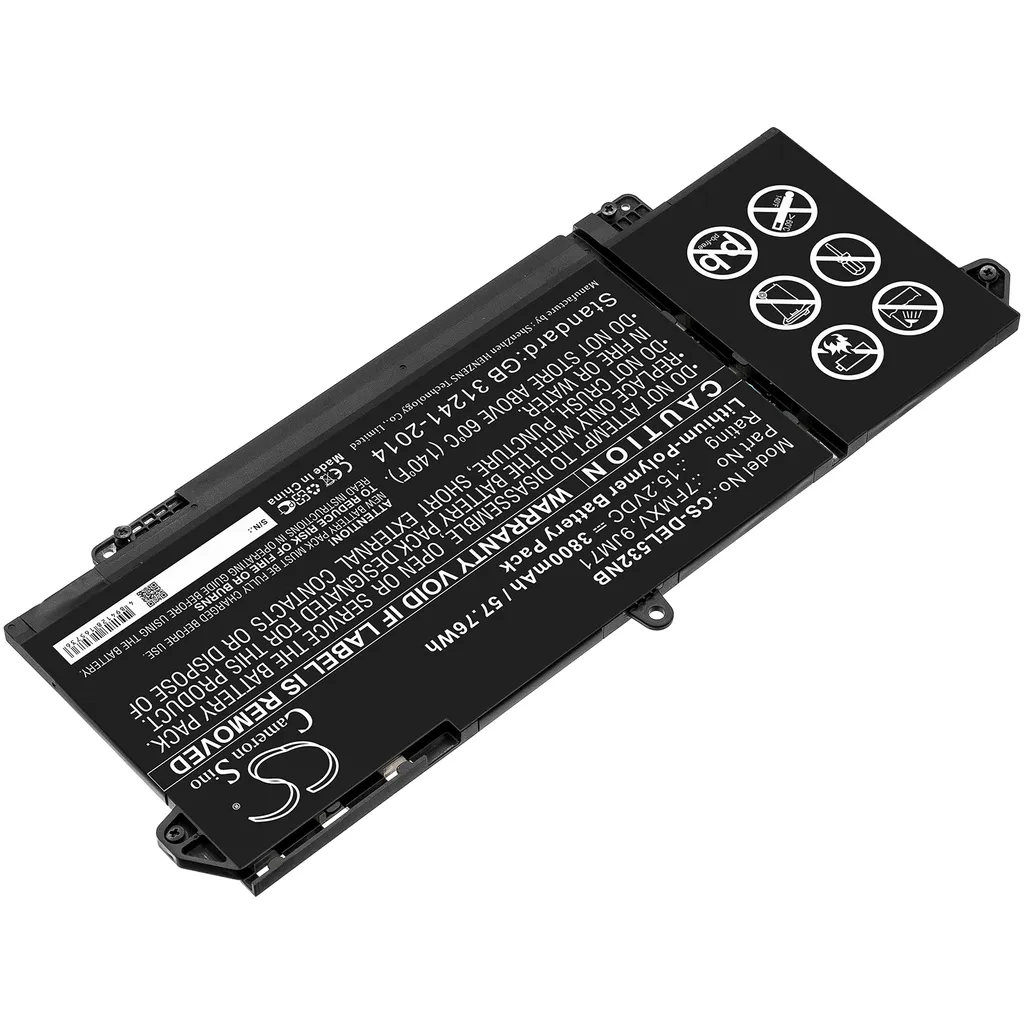 Batterie longue durée 42Wh pour Dell Latitude 13 5320 et 7420 1V918