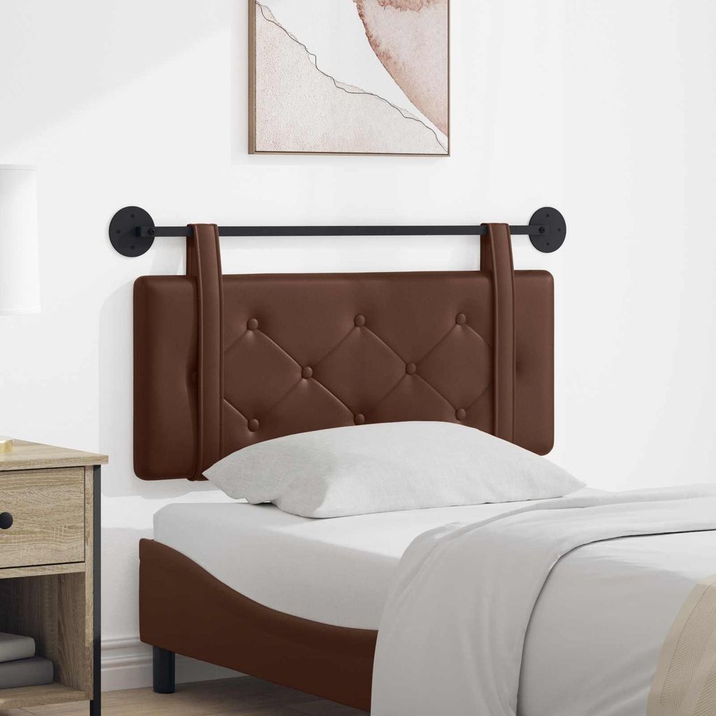 "Neues Produkt" Hängevorderseite Wandmontiert - CLORIS - Braun 100 cm Kunstleder - Kopfteile V3189