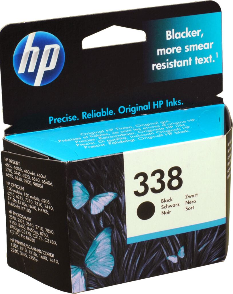 HP 338 Schwarz Original Tintenpatrone, Standardertrag, Produktbild 