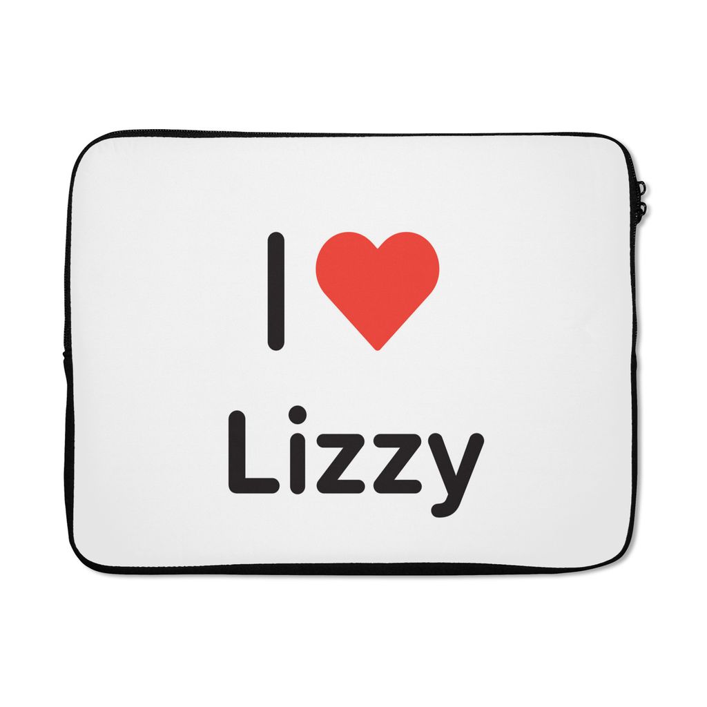 MuchoWow Laptop Hülle 15 Zoll Ich liebe - Lizzy - Mädchen Laptoptasche - Laptoptasche - Sleeve - Rundum-Schutz