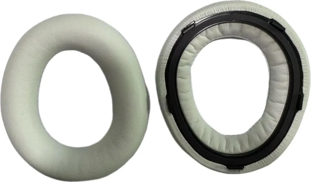 INF Cuscinetti di ricambio bianchi in pelle proteica per Beyerdynamic AVENTHO 300 (2 pezzi)