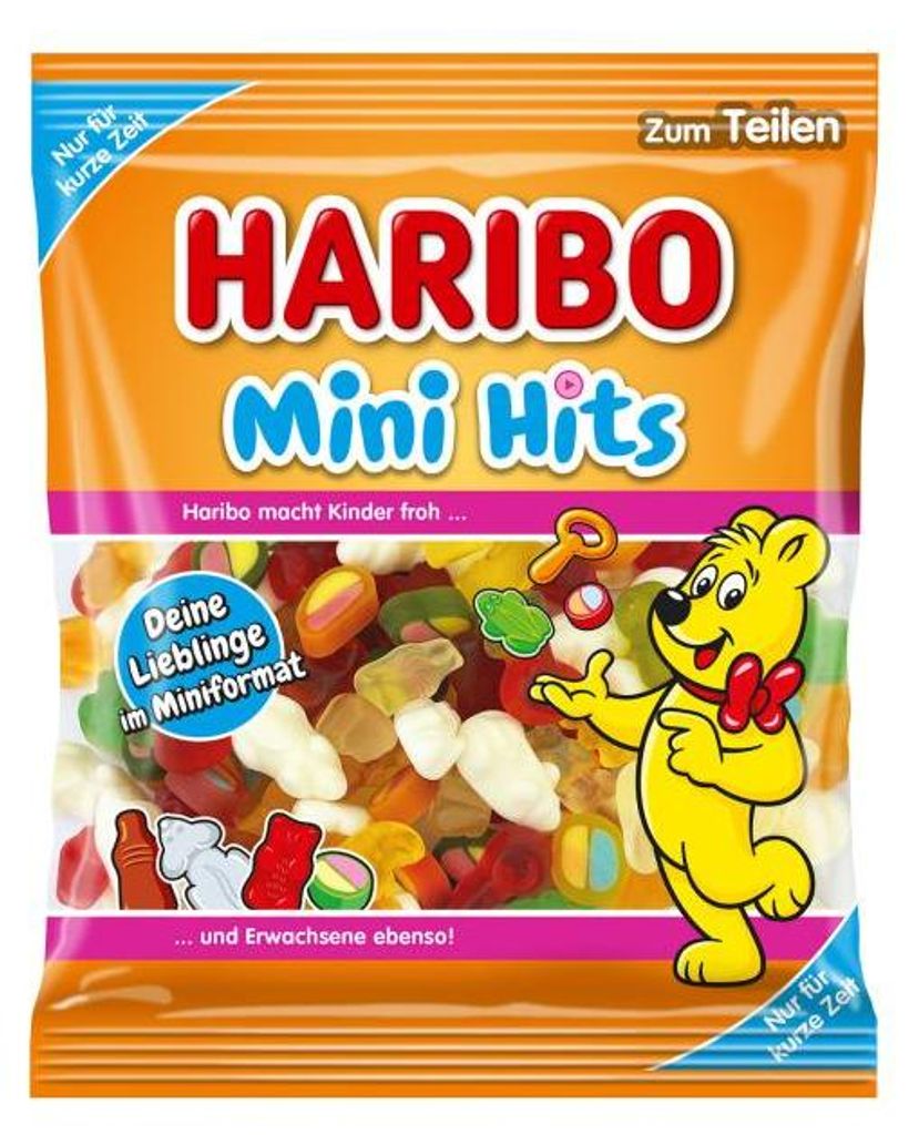 Haribo Mini Hits Klassiker Mix: een mix van fruitgummie en Productafbeelding 