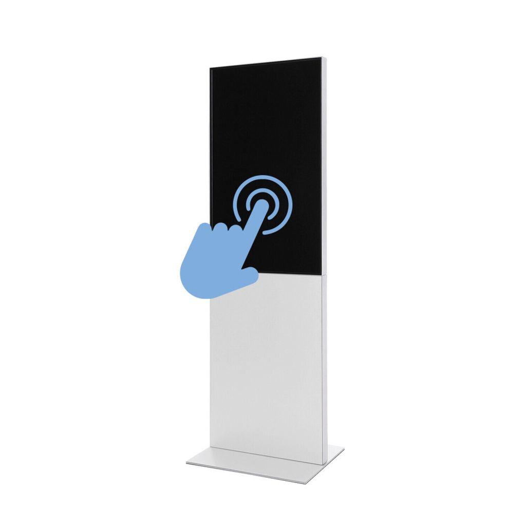 Showdown Displays Smart Line Digitale Infotstele mit Samsung-Bildschirm Und Touchscreen - 43 Zoll - Weiß