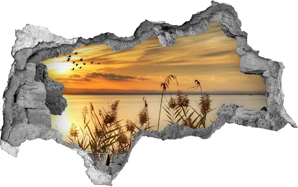 Selbstklebender Loch-3D-Aufkleber 95x73 cm Pier auf dem See