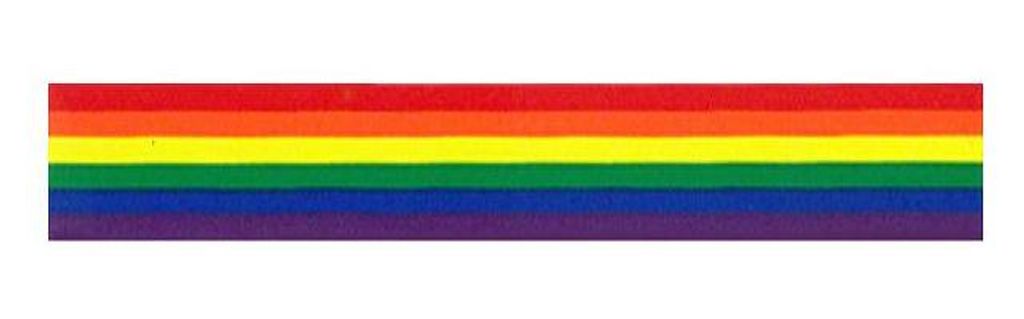 Rainbow Aufkleber / Sticker 2,54 x 25,4 cm / 1 x 10 inch