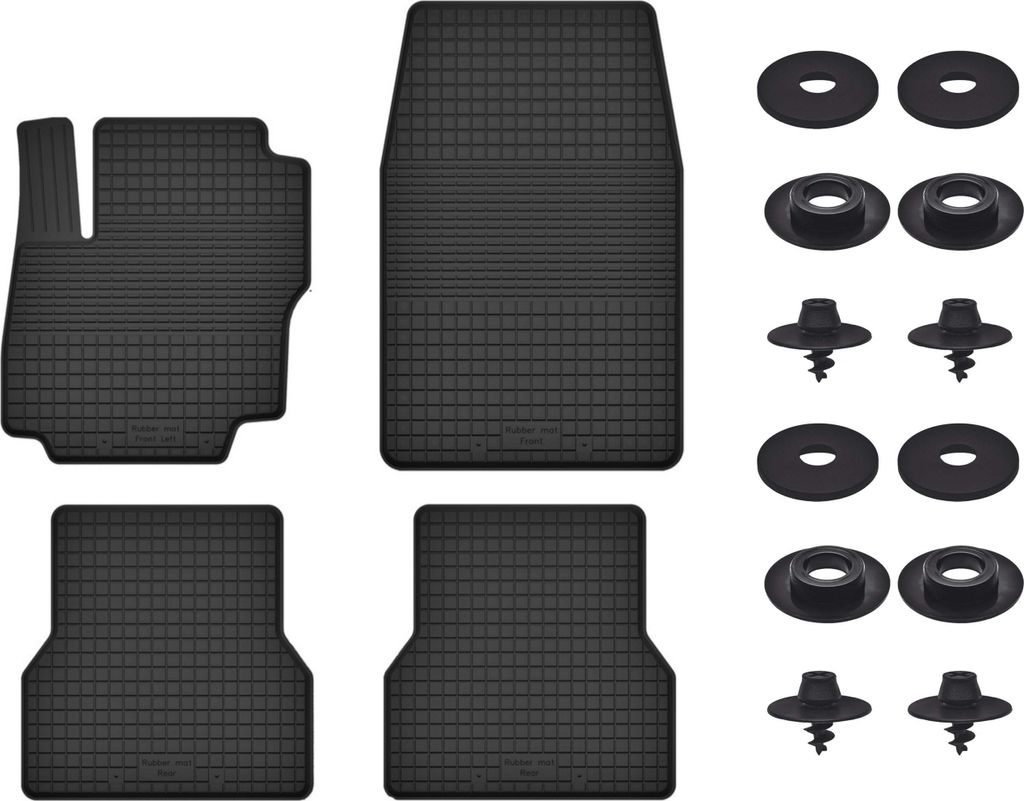 Gummimatten Mit Stoppern Für: Ford B-Max (2012-2017) Schwarz Set