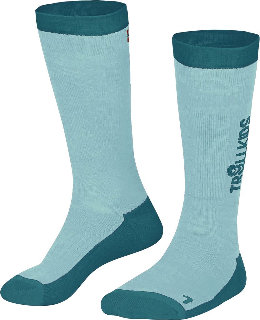 Trollkids Ski Half Lange Socken Grün,Blau EU 31-34 Jungen,Mädchen Grün,Blau EU 31-34