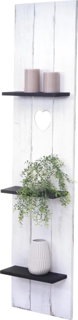 Mensola a Muro HWC-C92 in Legno Massiccio Shabby 150cm - Arredo Vintage