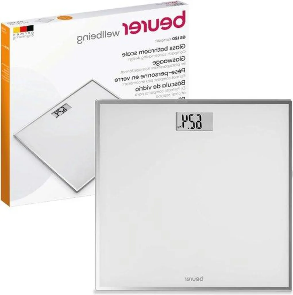 Balance compacte en verre LCD 150 kg - Pèse-personne haute précision