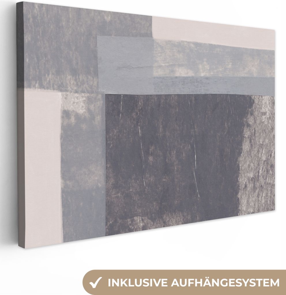 OneMillionCanvasses - Leinwandbilder - 150x100 cm, Formen - Abstrakt - Malerei - Geometrie, Wandbilder Kunstdruck Wanddekoration - Foto auf Leinw...