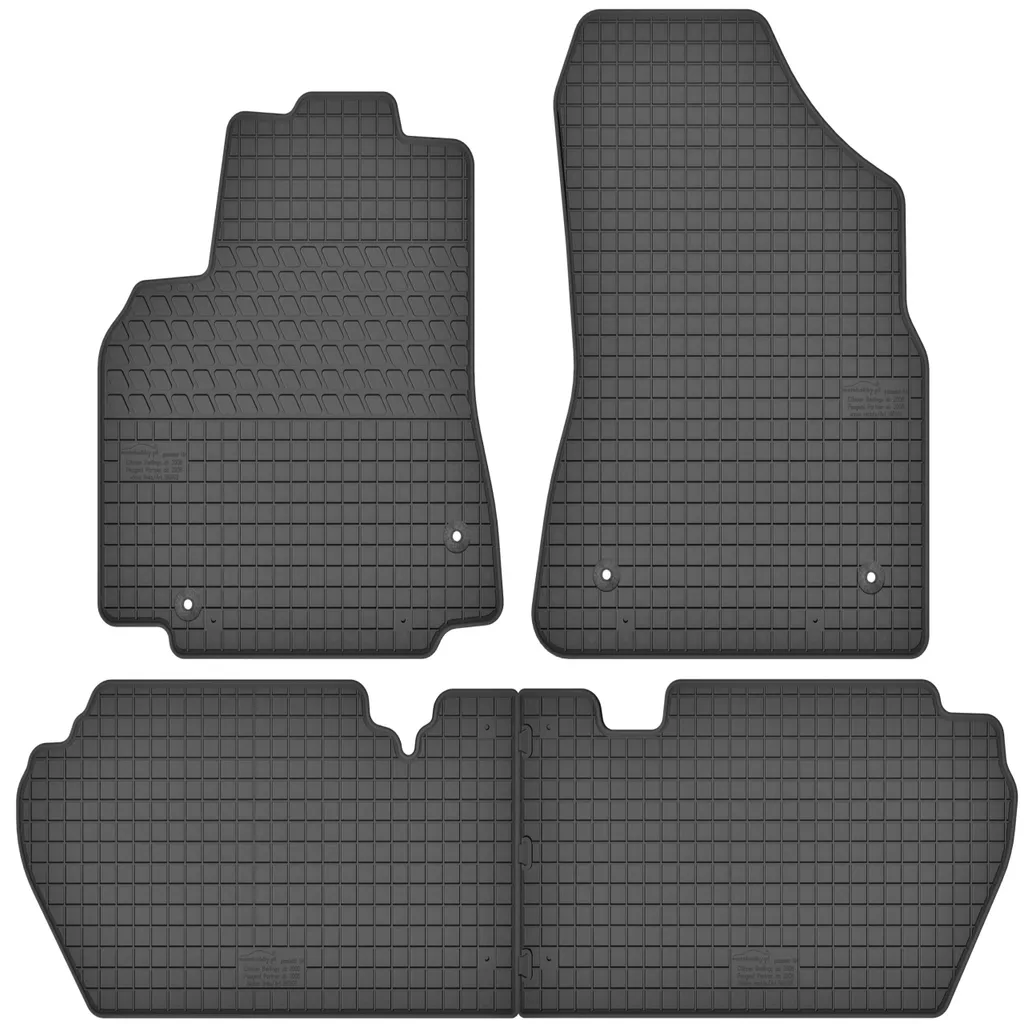 Tappetini auto tappetini in gomma tappetini in gomma set per Citroen Berlingo II