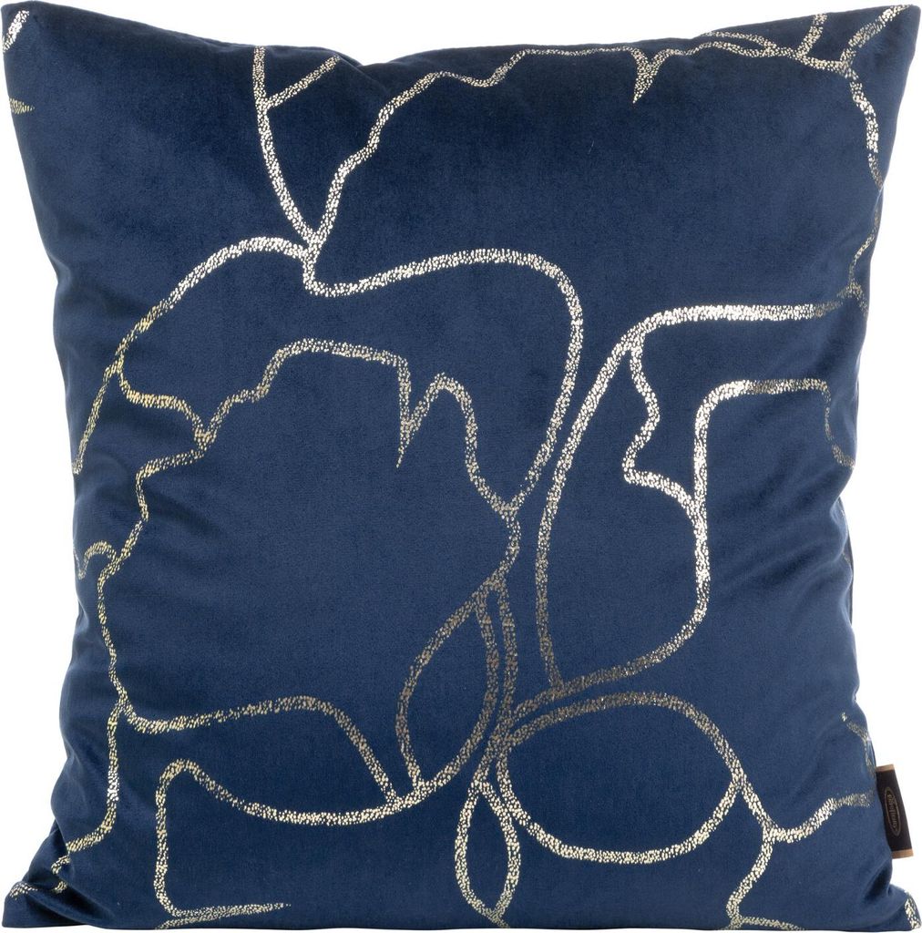 EUROFIRANY | Kissenbezug 45 x 45 cm - marineblau Kissenhülle - modern Dekokissenhülle