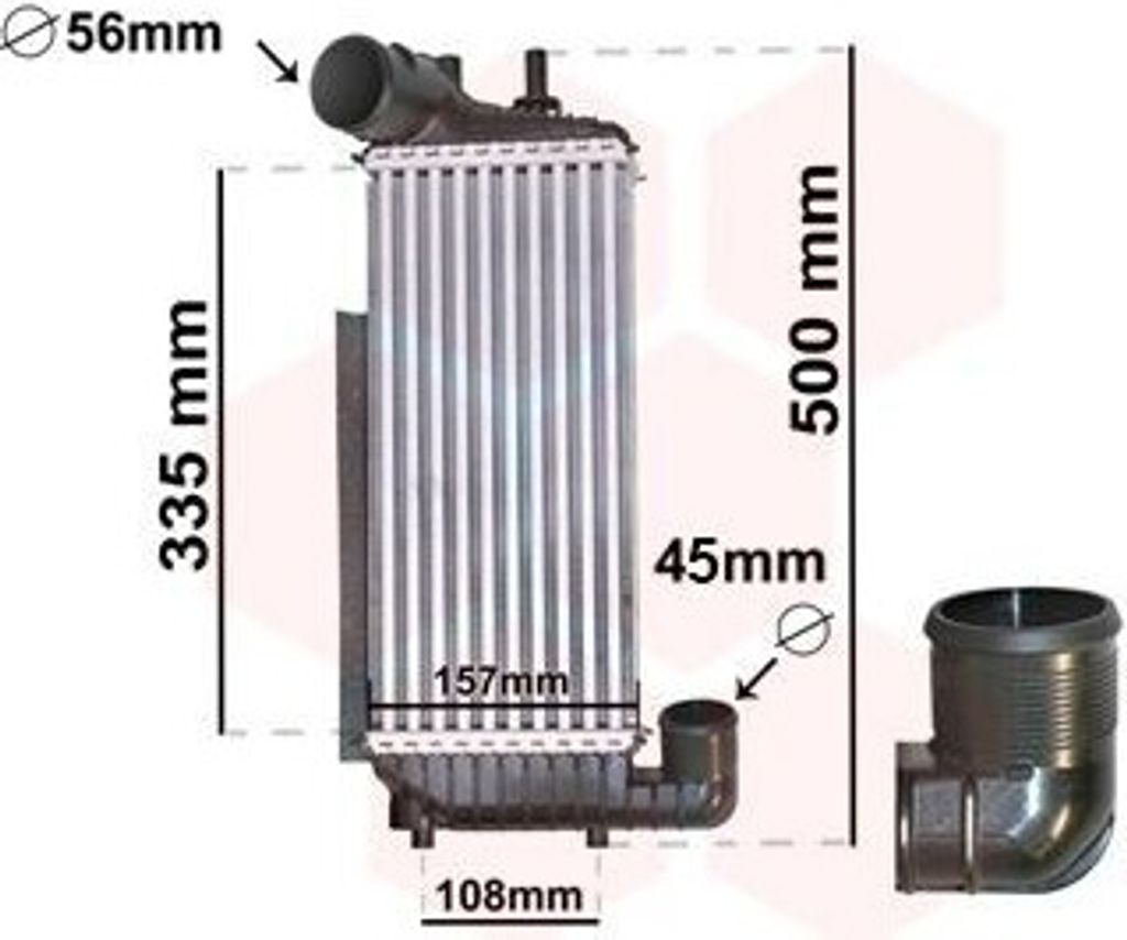 VAN WEZEL 18004471 Ladeluftkühler LLK für FORD FOCUS III Turnier Turbo Intercooler