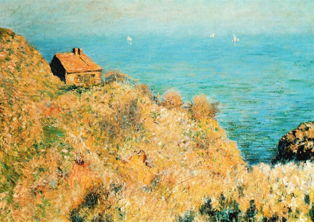 Kunstkarte Claude Monet "Das Haus des Fischers in Varengeville"