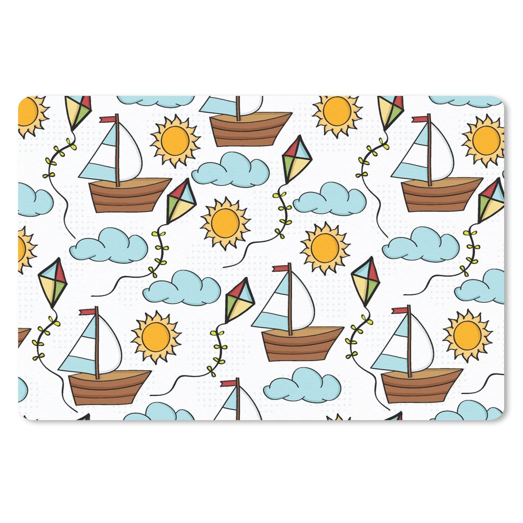 MuchoWow Mauspad Mousepad Drachen - Sommer - Boot - Muster 27x18 cm - Mousepads - Maus Mat - Pad - Mausunterlage - Büroartikel - Desk Matten