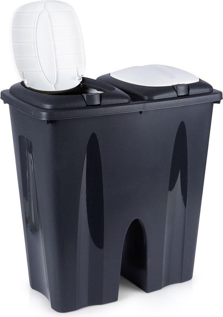 Mülleimer zur Mülltrennung mit zwei Fächern, 25L Produktbild 