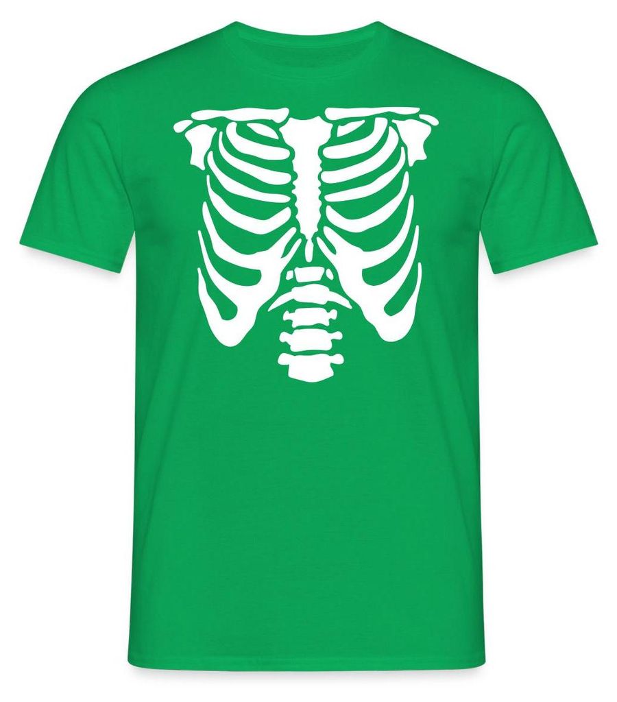 Spreadshirt Halloween Skelett Kostüm Männer T-Shirt, S, Kelly Green