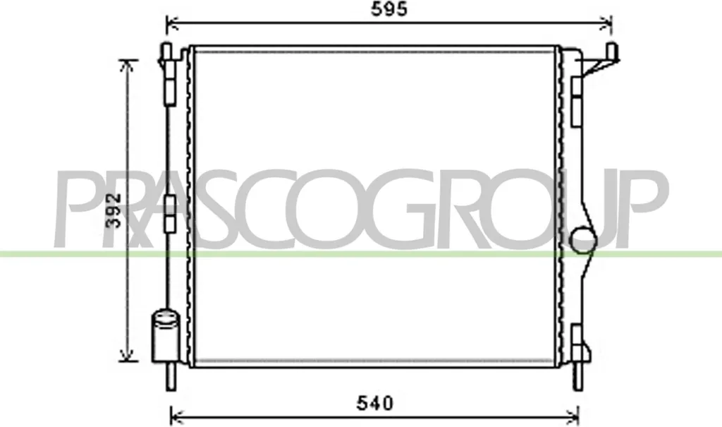 Radiateur de refroidissement moteur pour Sandero et Logan I - PRASCO