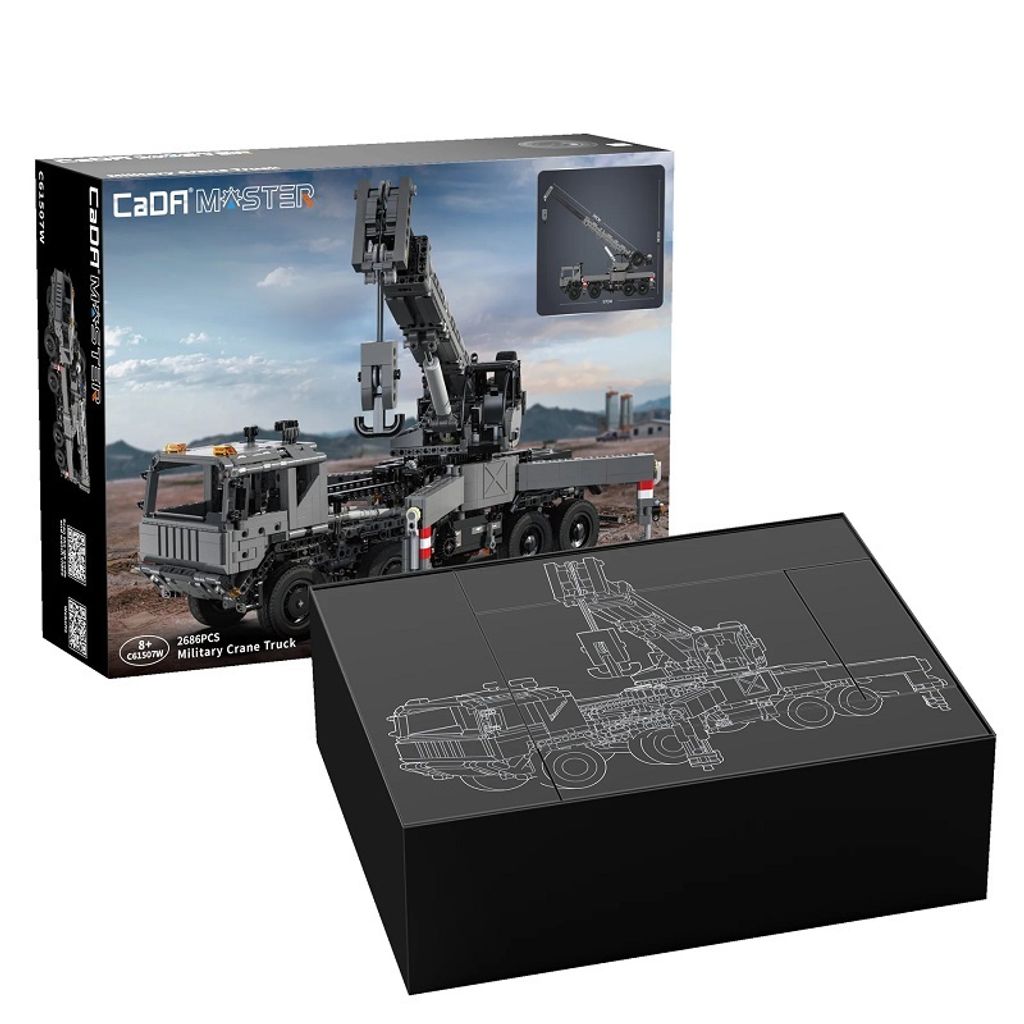 CaDA C61507W Wojskowa ciężarówka z dźwigiem C61507W Zdjęcie produktu 