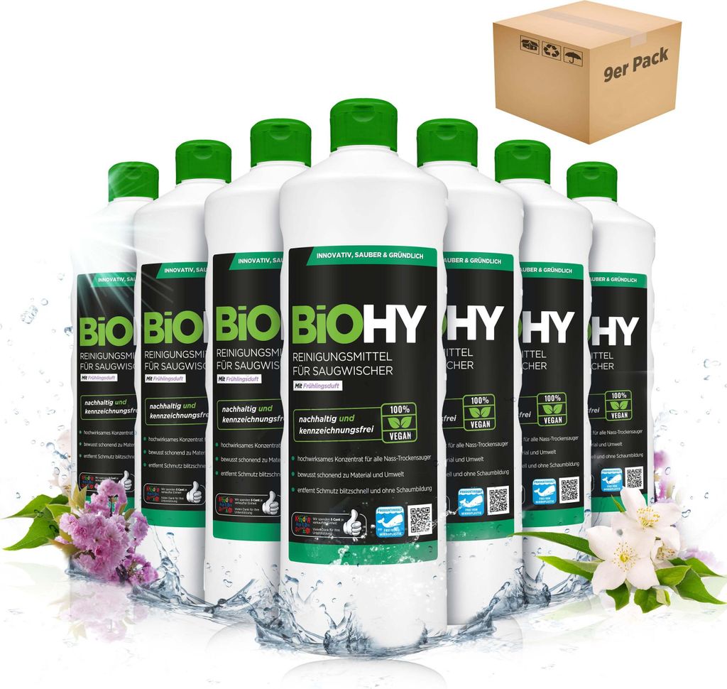 BiOHY Reinigungsmittel für Saugwischer mit Frühlingsduft, Produktbild 