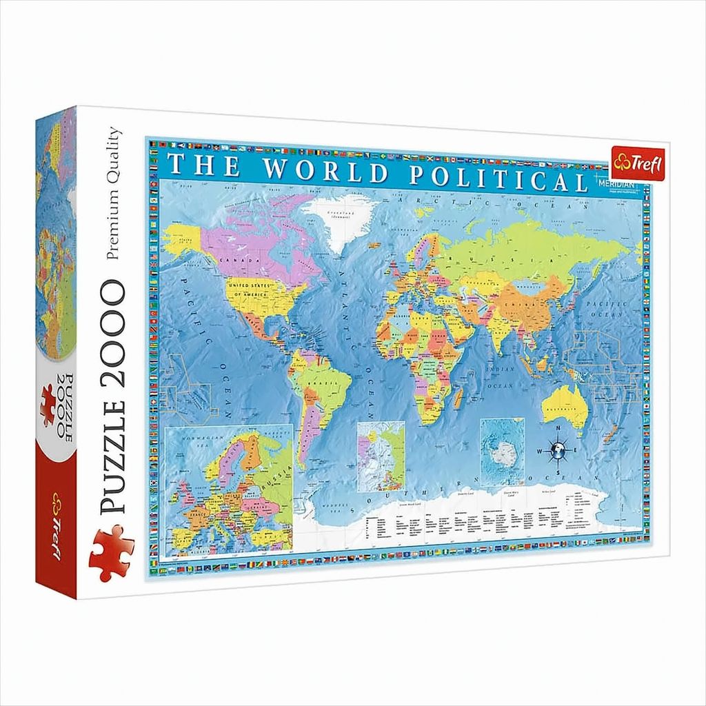 TREFL Puzzle Politische Weltkarte 2000 Teile