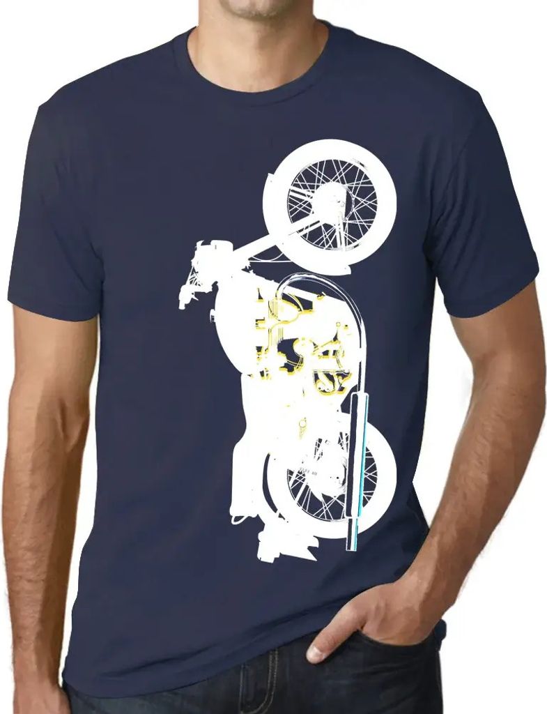 Herren Grafik T-Shirt Moto Biker Öko-Verantwortlich Vintage Jahrgang Kurzarm Lustige Druck Geburtstag Geschenk Mann