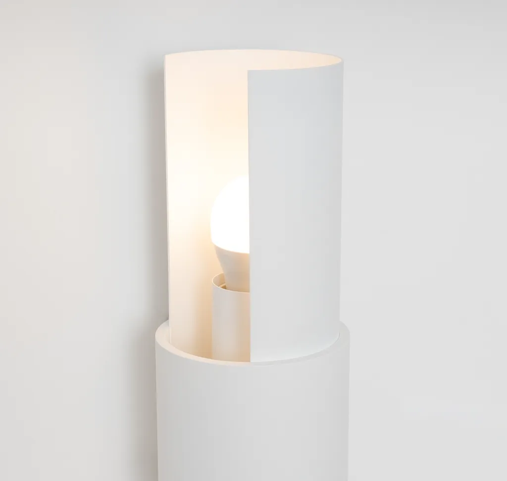 Luminaire intérieur FLASH 2 double éclairage E27 acier blanc 37cm